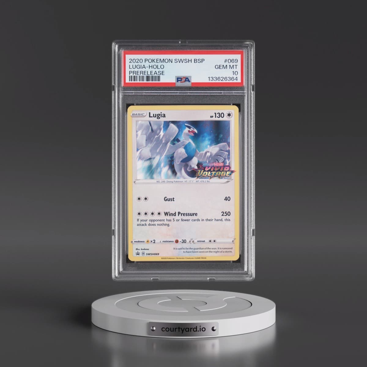 2020 Pokémon Swsh Black Star Promo #069 Lugia - Holo Prerelease (PSA 10 GEM MINT)