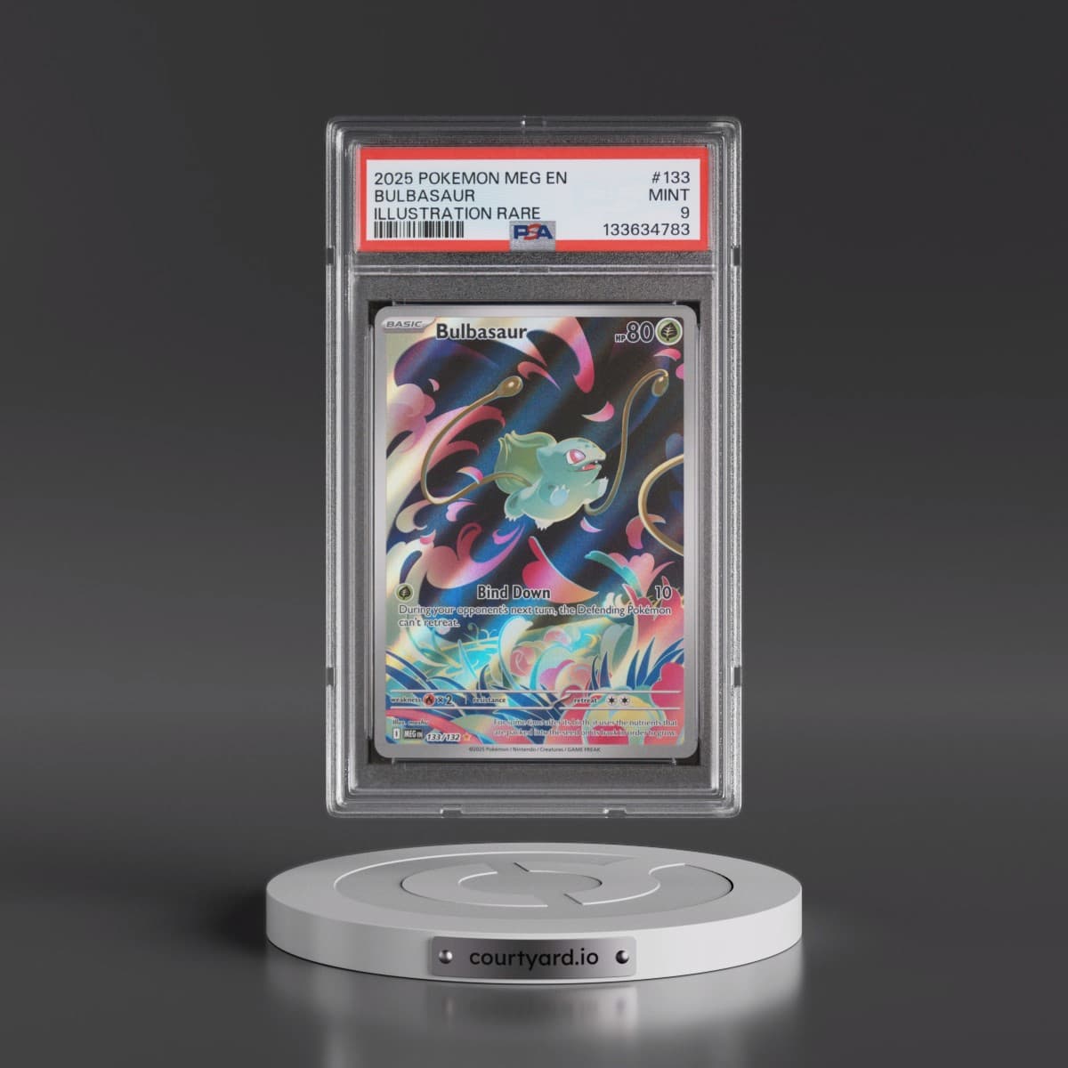 2025 Pokémon Meg EN-Mega Evolution #133 Bulbasaur - Illustration Rare (PSA 9 MINT)