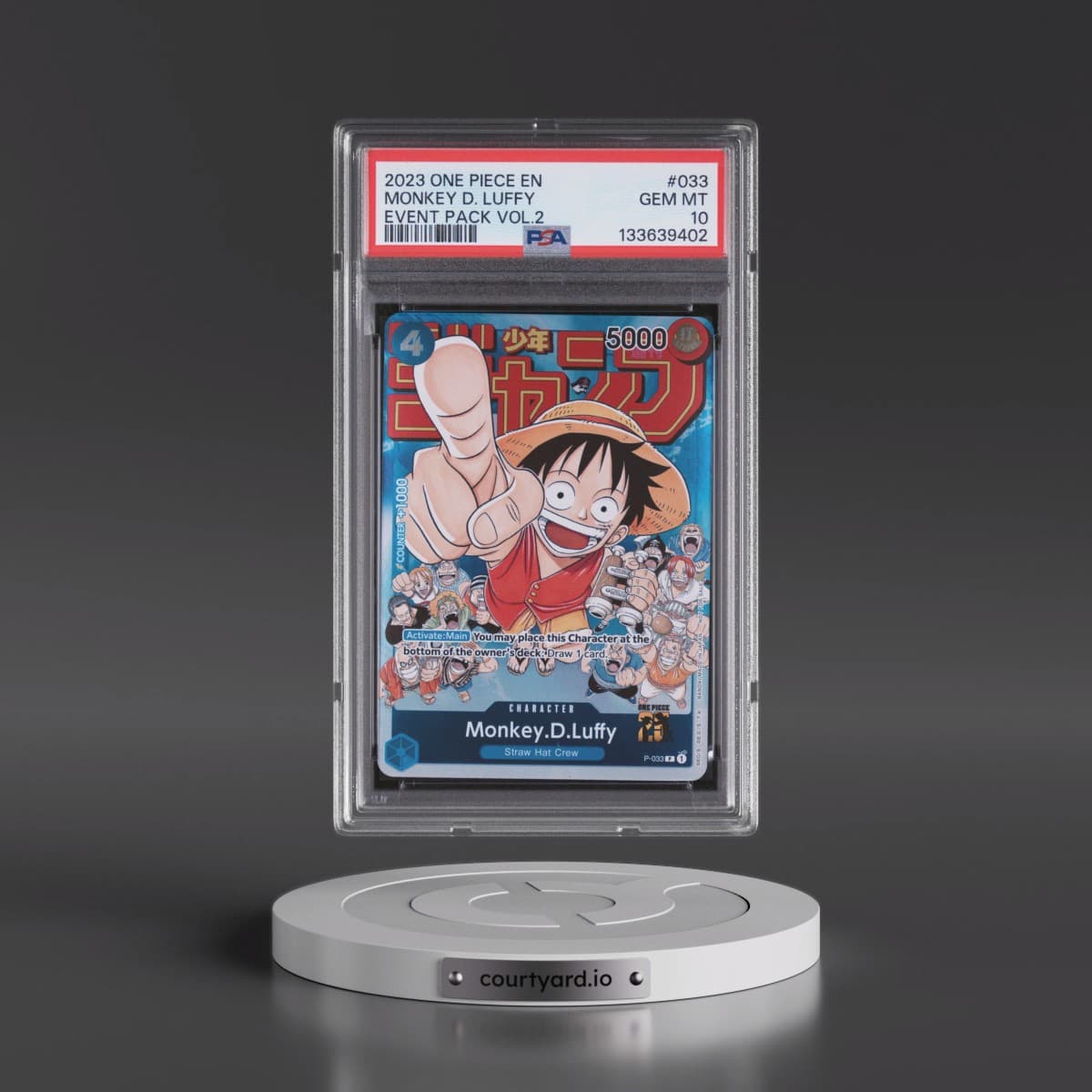 2023 One Piece Promos #033 Monkey D. Luffy - Event Pack Vol.2 (PSA 10 GEM MINT)