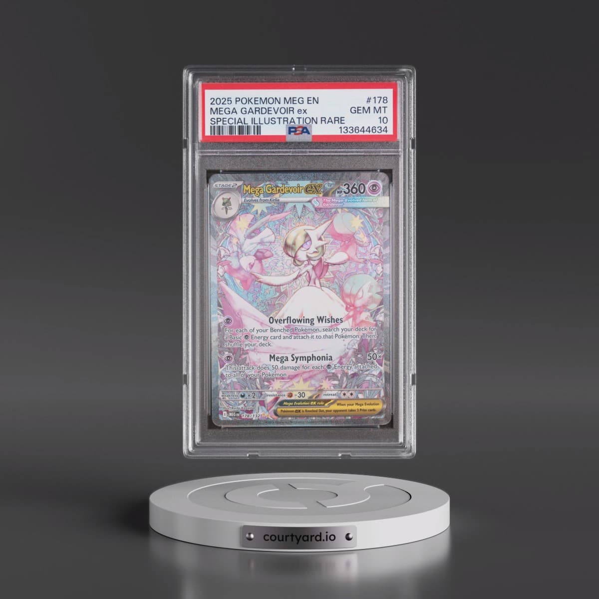 2025 Pokémon Meg EN-Mega Evolution #178 Mega Gardevoir EX - Holo Special Illustration Rare (PSA 10 GEM MINT)