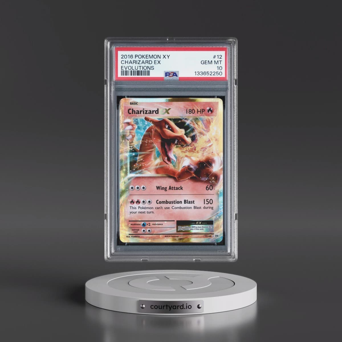 2016 Pokémon XY Evolutions #12 Charizard EX - Holo (PSA 10 GEM MINT)