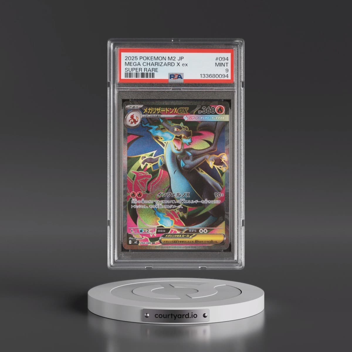 2025 Pokémon M2-Inferno X #094 Mega Charizard X EX - Holo Super Rare (PSA 9 MINT)