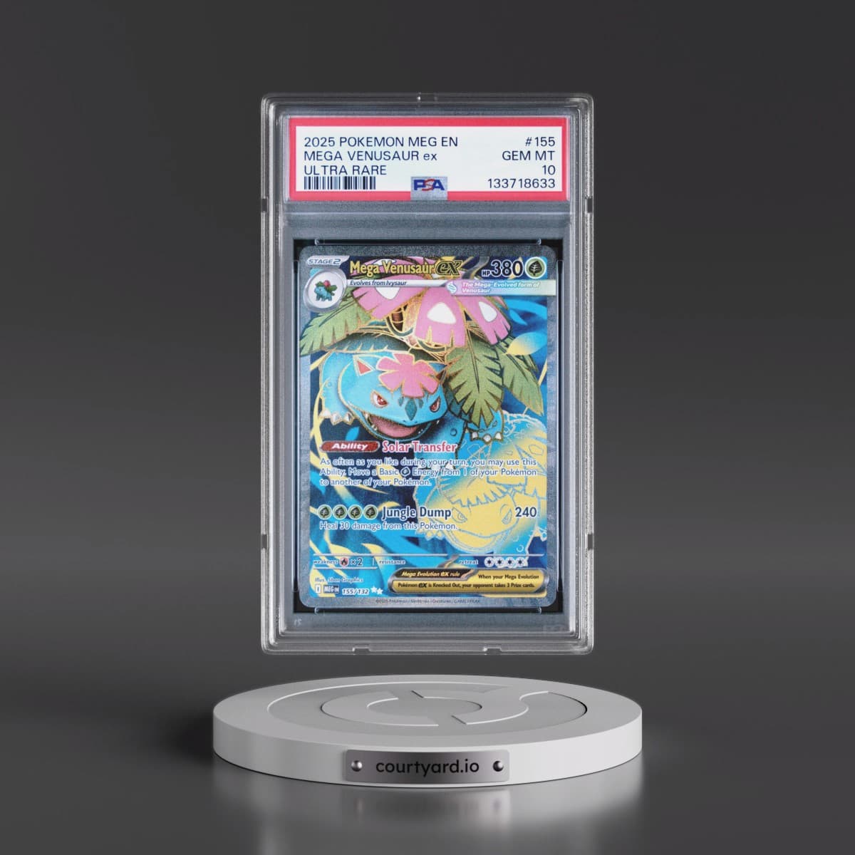 2025 Pokémon Meg EN-Mega Evolution #155 Mega Venusaur EX - Holo Ultra Rare (PSA 10 GEM MINT)