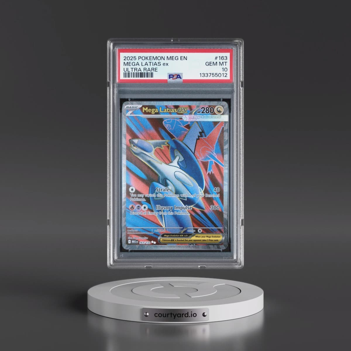2025 Pokémon Meg EN-Mega Evolution #163 Mega Latias EX - Holo Ultra Rare (PSA 10 GEM MINT)