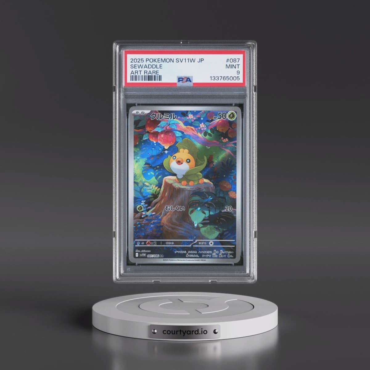 2025 Pokémon Sv11w-White Flare #087 Sewaddle - Art Rare (PSA 9 MINT)