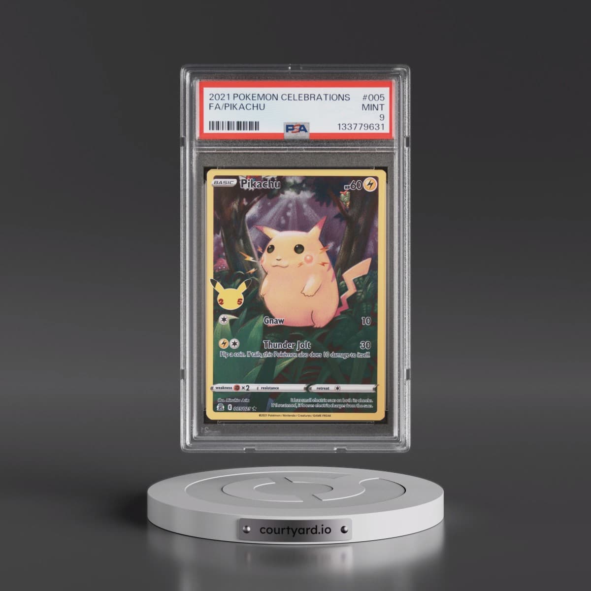 2021 Pokémon Celebrations #005 Pikachu - Full Art (PSA 9 MINT)