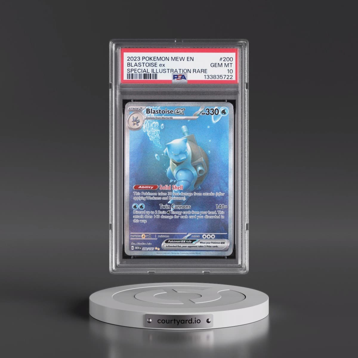 2023 Pokémon Mew EN-151 #200 Blastoise EX - Holo Special Illustration Rare (PSA 10 GEM MINT)