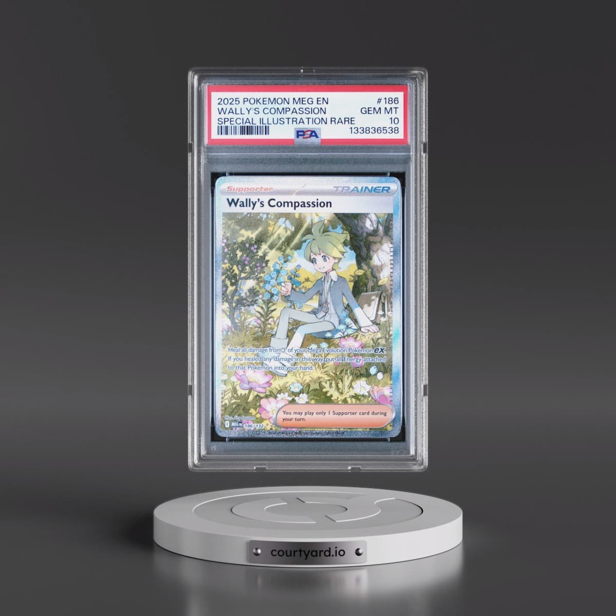 2025 Pokémon Meg EN-Mega Evolution #186 Wally's Compassion - Special Illustration Rare (PSA 10 GEM MINT)