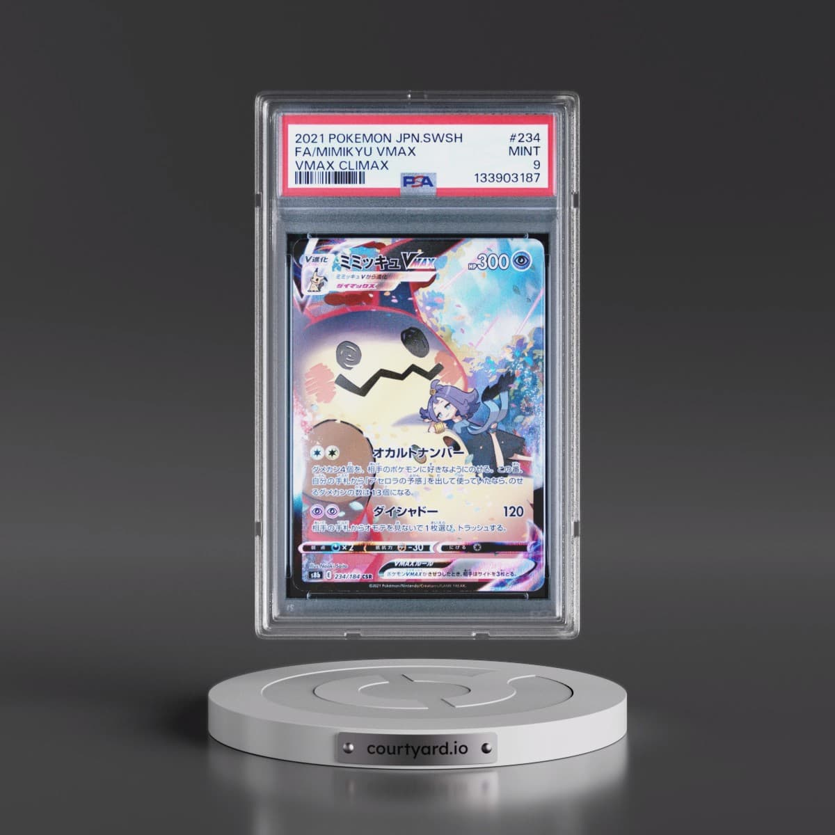 2021 Pokémon Sword & Shield Vmax Climax #234 Mimikyu Vmax - Full Art (PSA 9 MINT)