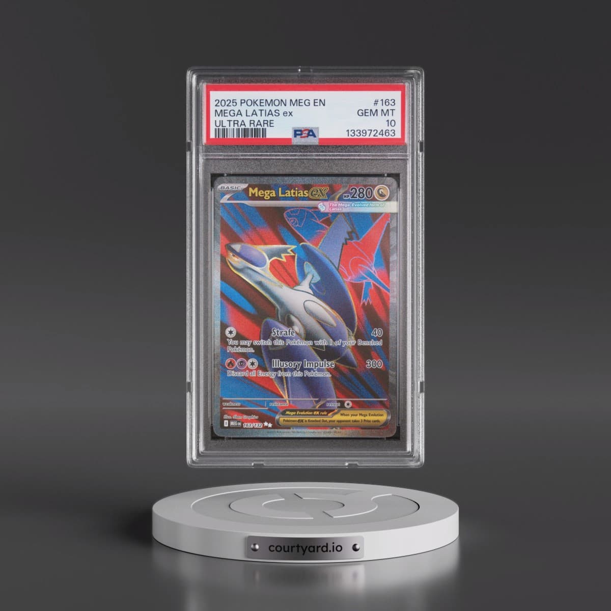 2025 Pokémon Meg EN-Mega Evolution #163 Mega Latias EX - Holo Ultra Rare (PSA 10 GEM MINT)