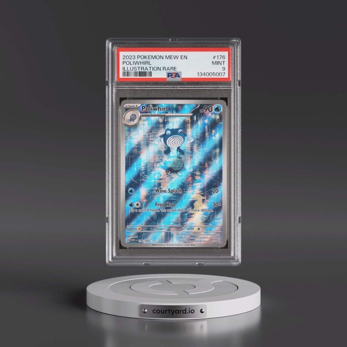 2023 Pokémon Mew EN-151 #176 Poliwhirl - Illustration Rare (PSA 9 MINT)