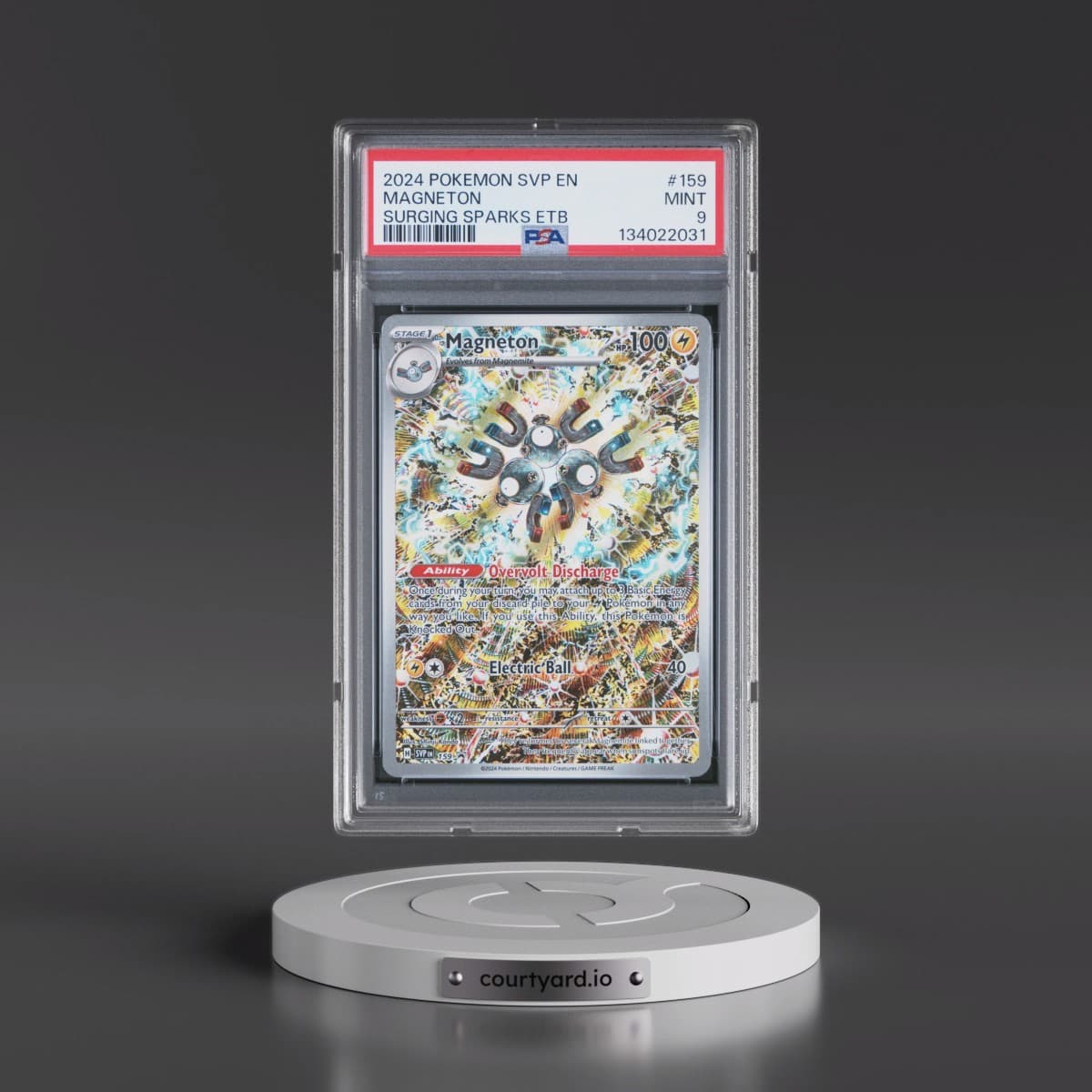 2024 Pokémon Svp EN-SV Black Star Promo #159 Magneton - Surging Sparks Elite Trainer Box (PSA 9 MINT)