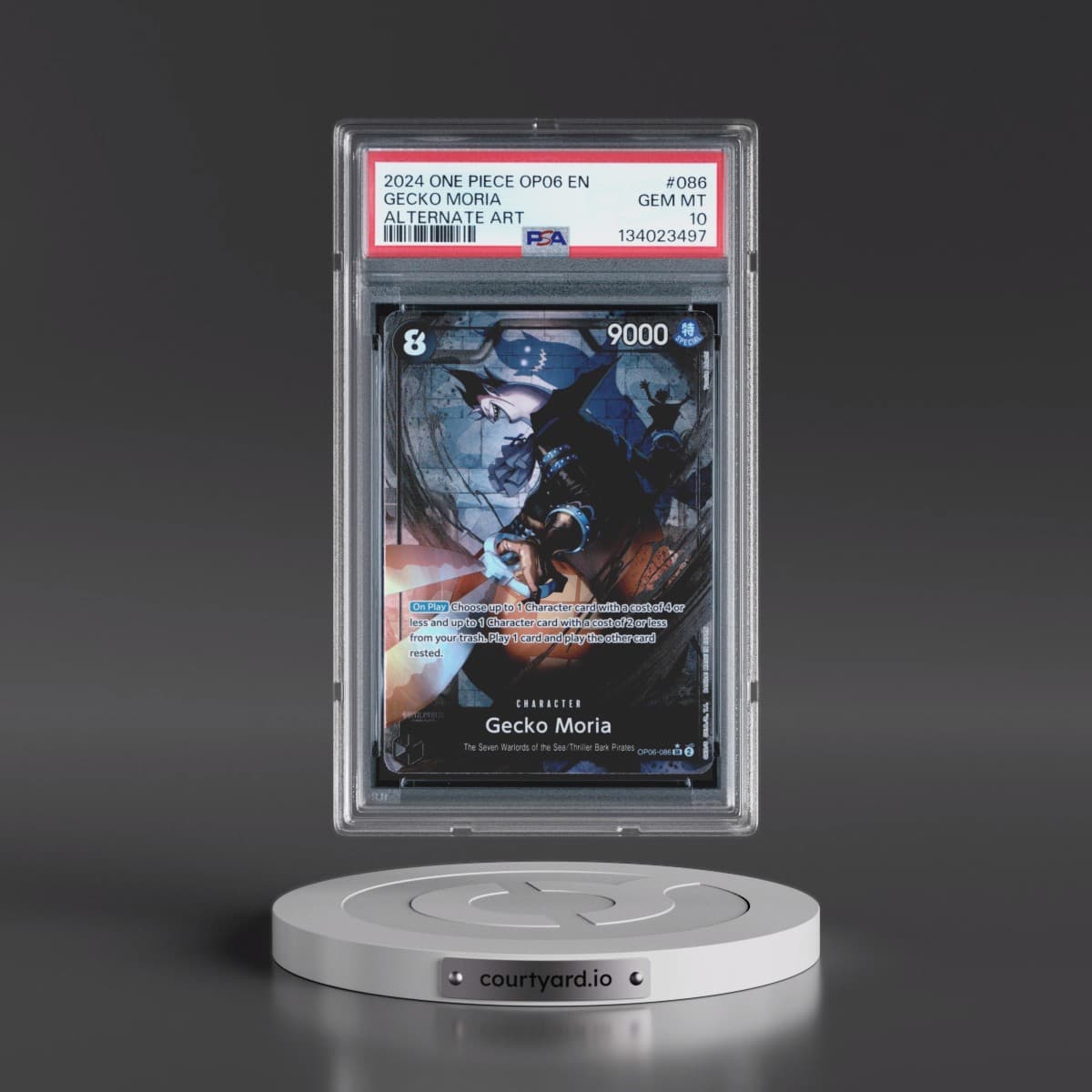 2024 One Piece OP06-Wings of the Captain #086 Gecko Moria - Alternate Art (PSA 10 GEM MINT)