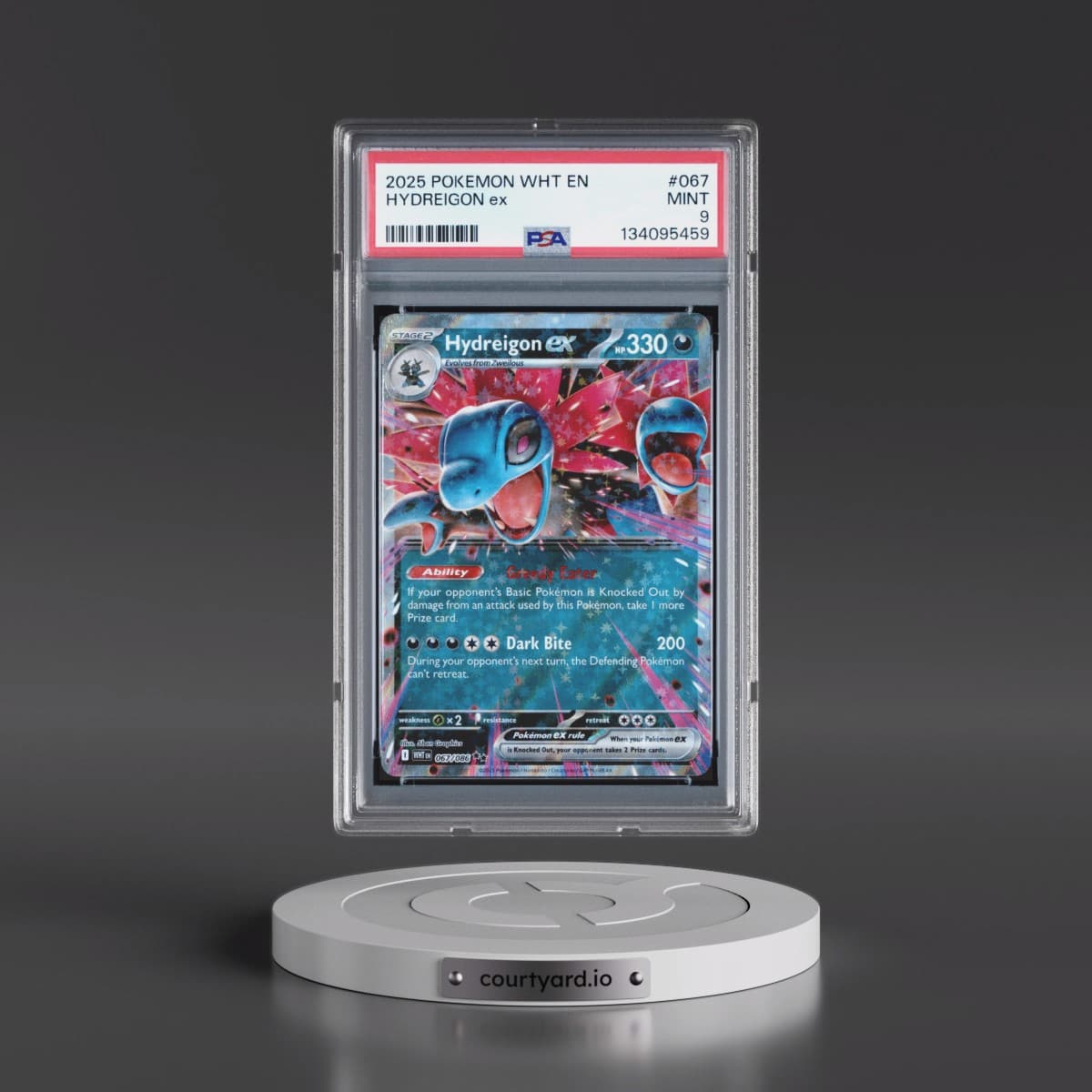2025 Pokémon Wht EN-White Flare #067 Hydreigon EX - Holo (PSA 9 MINT)