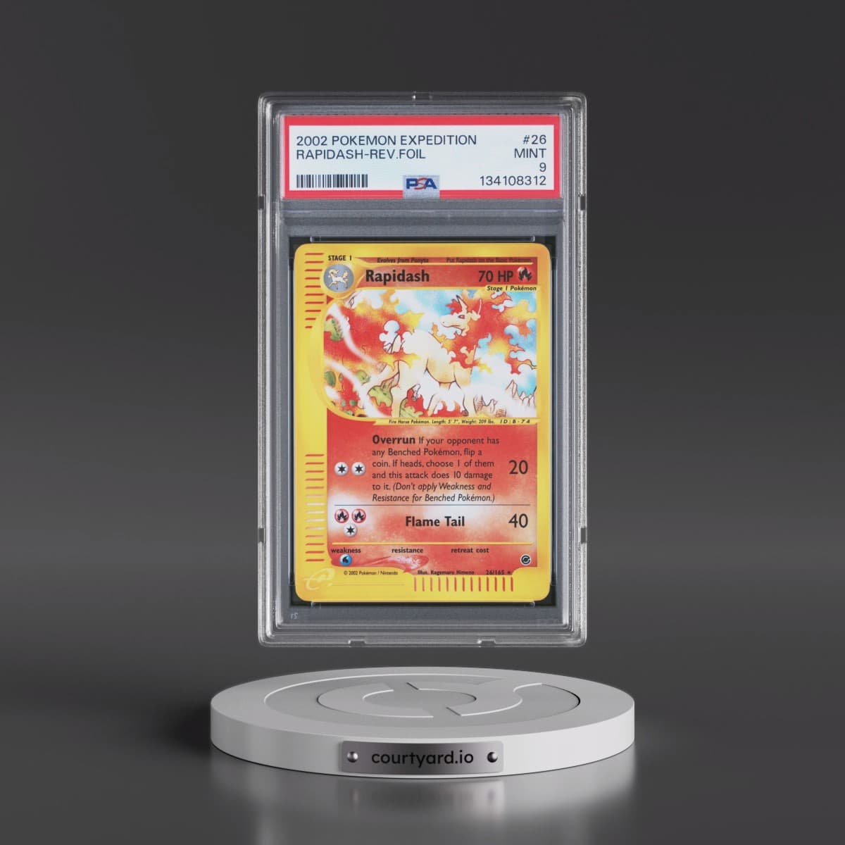 2002 Pokémon Expedition #26 Rapidash - Reverse Foil (PSA 9 MINT)