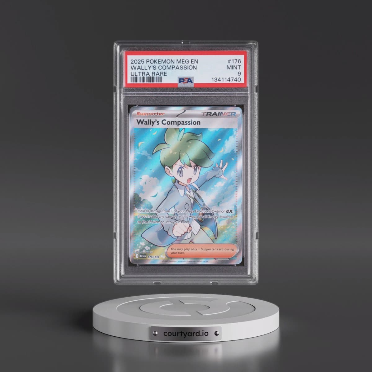 2025 Pokémon Meg EN-Mega Evolution #176 Wally's Compassion - Ultra Rare (PSA 9 MINT)