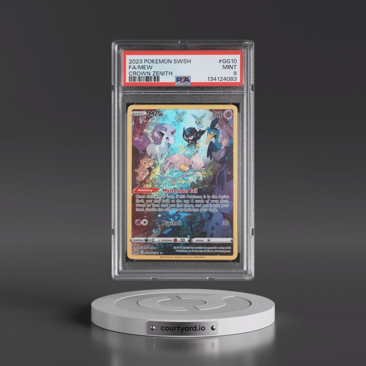2023 Pokémon Sword and Shield Crown Zenith #GG10 Mew - Full Art (PSA 9 MINT)
