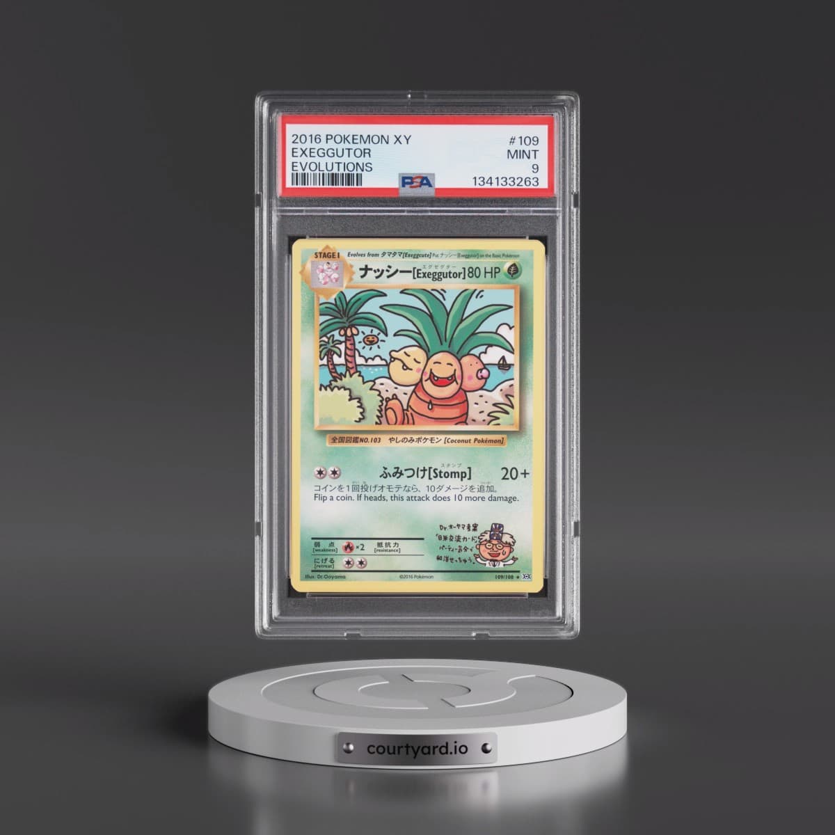 2016 Pokémon XY Evolutions #109 Exeggutor (PSA 9 MINT)