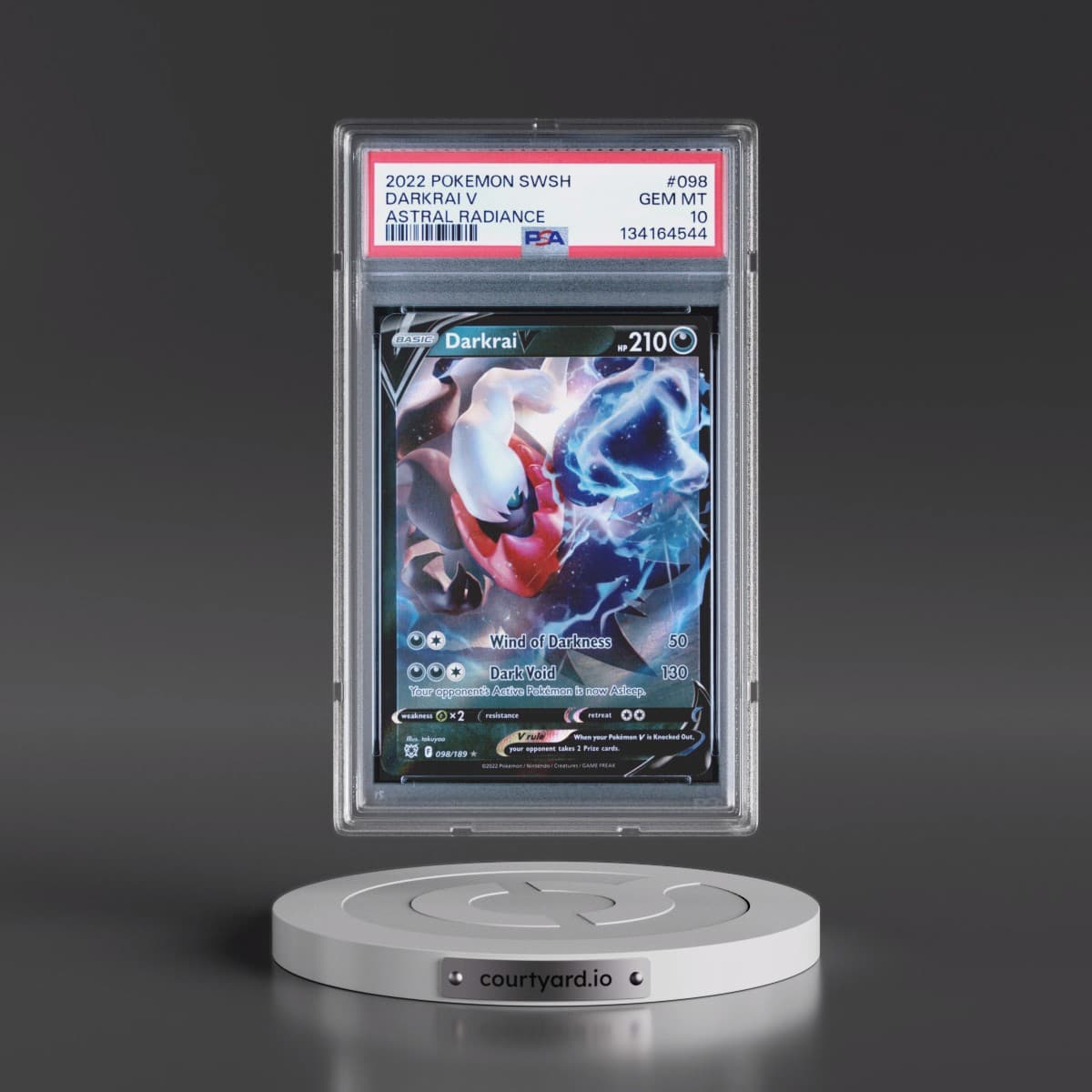 2022 Pokémon Sword & Shield Astral Radiance #098 Darkrai V - Holo (PSA 10 GEM MINT)