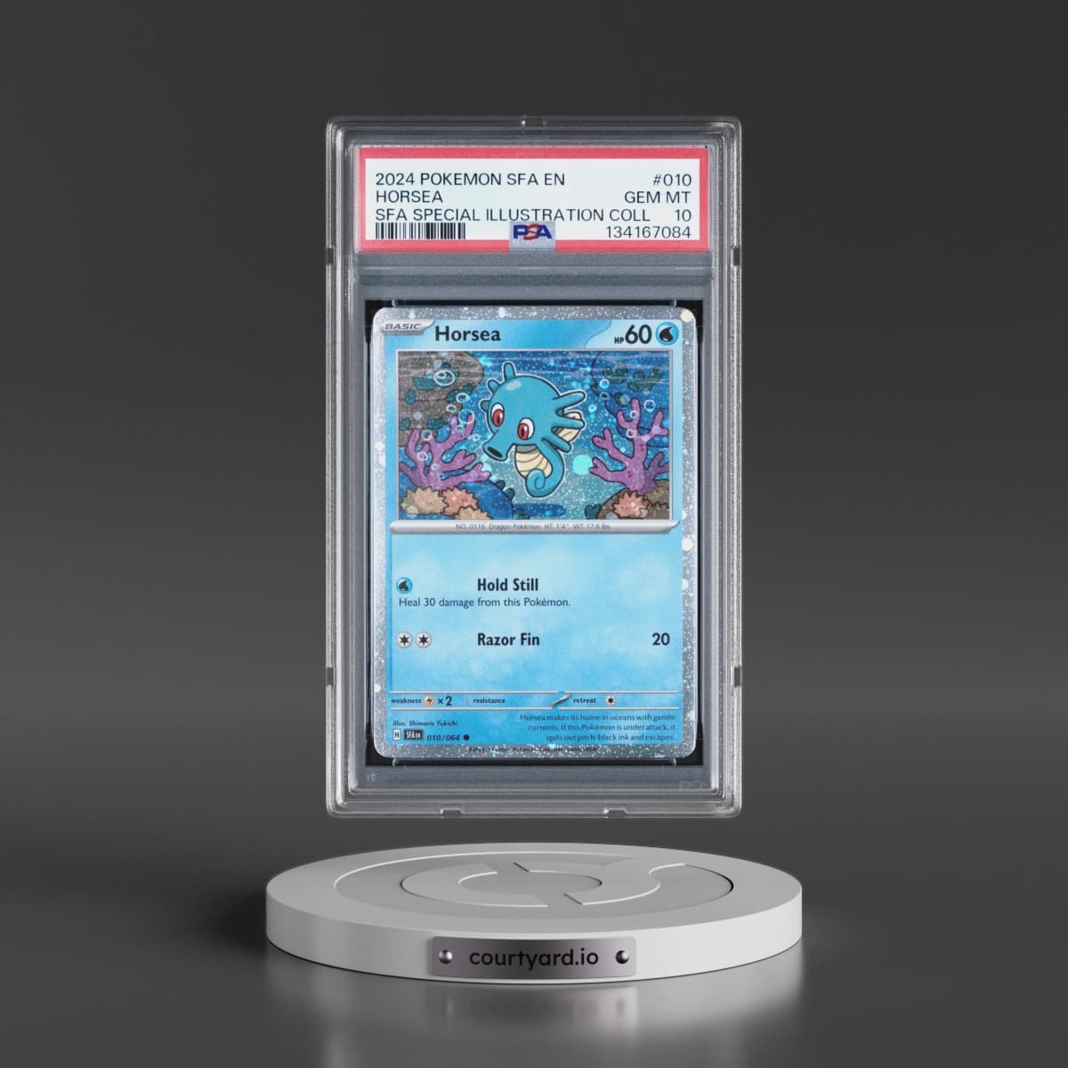 2024 Pokémon Sfa EN-Shrouded Fable #010 Horsea - Shrouded Fable Special Illustration Collection (PSA 10 GEM MINT)