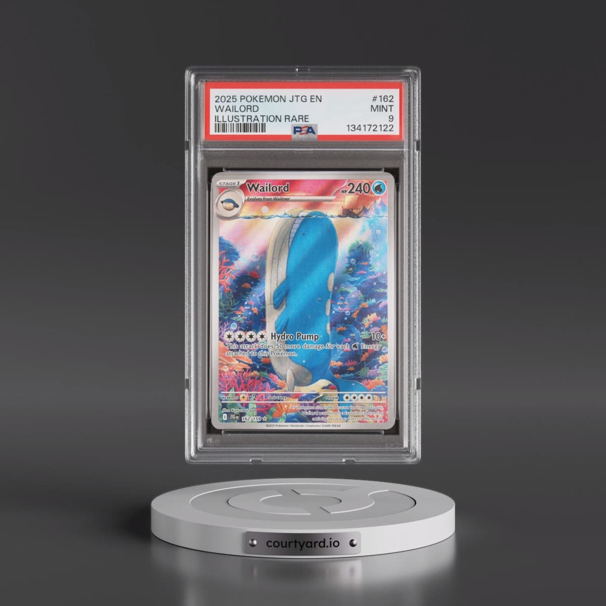 2025 Pokémon Jtg EN-Journey Together #162 Wailord - Illustration Rare (PSA 9 MINT)