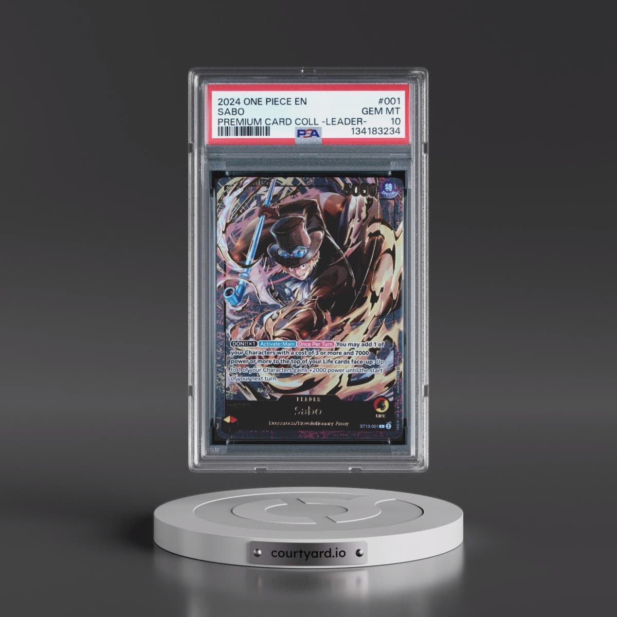 2024 One Piece Premium Card Collection -Leader Collection #001 Sabo (PSA 10 GEM MINT)
