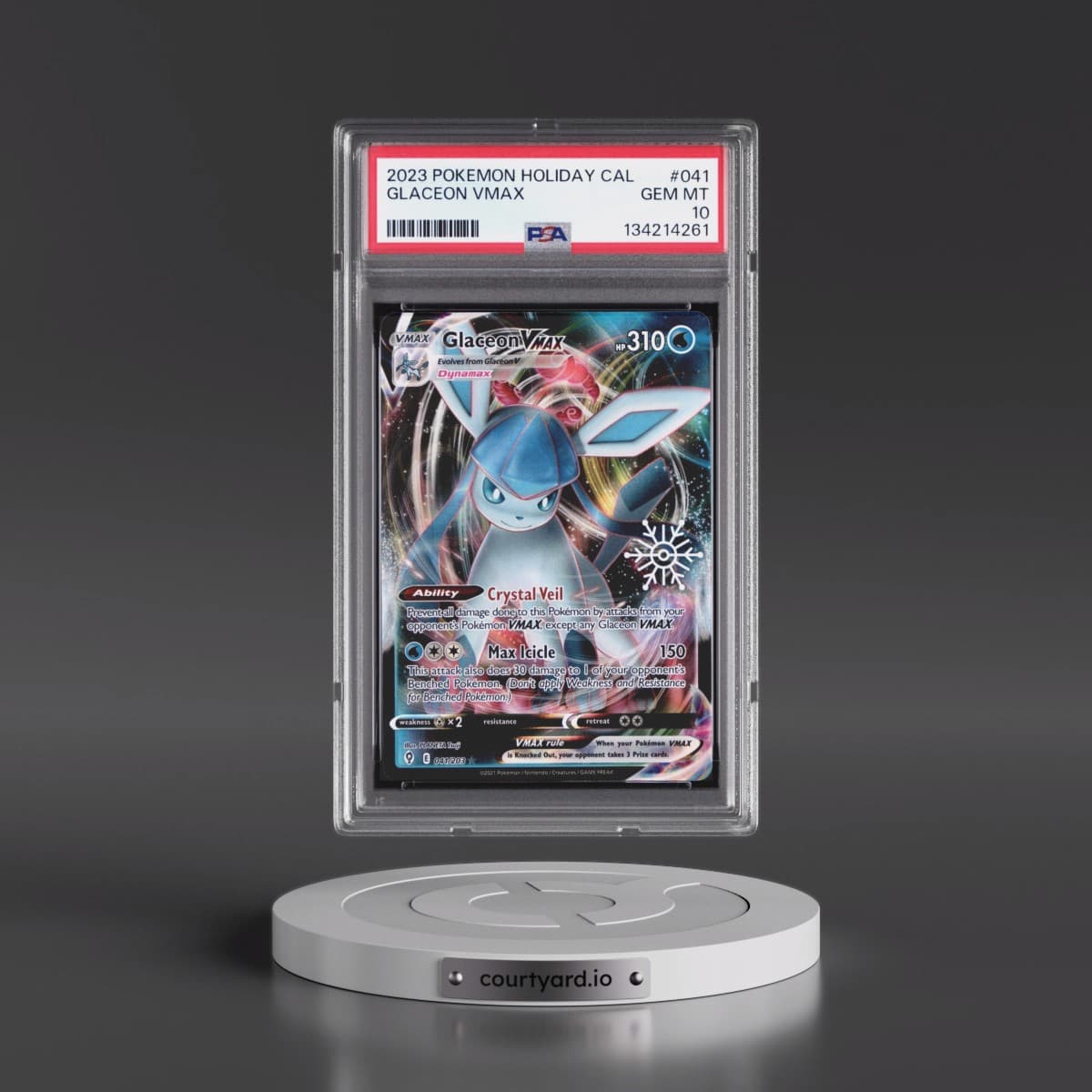 2023 Pokémon Holiday Calendar #041 Glaceon Vmax (PSA 10 GEM MINT)