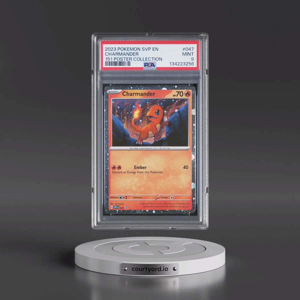 2023 Pokémon Svp EN-SV Black Star Promo #047 Charmander - 151 Poster Collection (PSA 9 MINT)