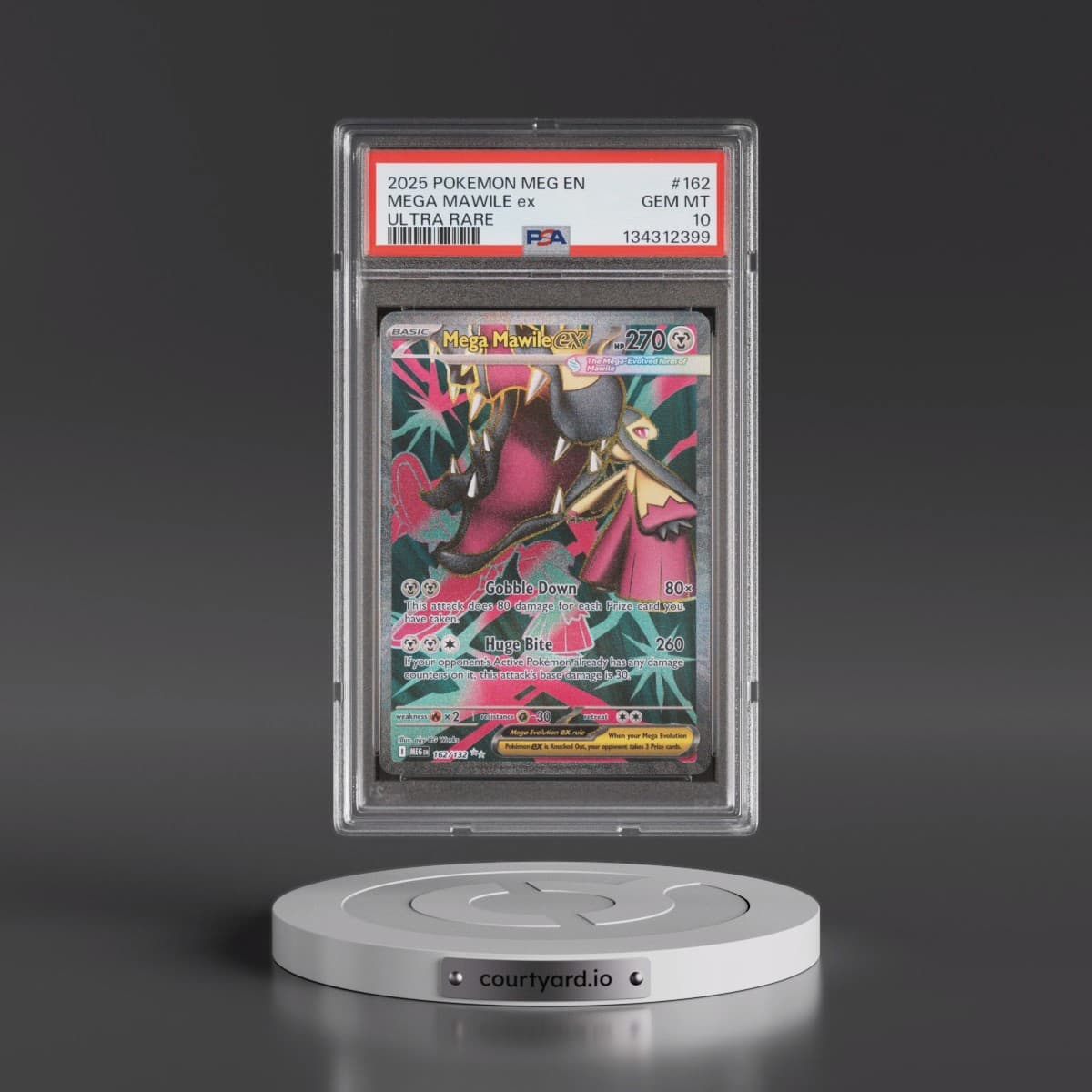 2025 Pokémon Meg EN-Mega Evolution #162 Mega Mawile EX - Holo Ultra Rare (PSA 10 GEM MINT)