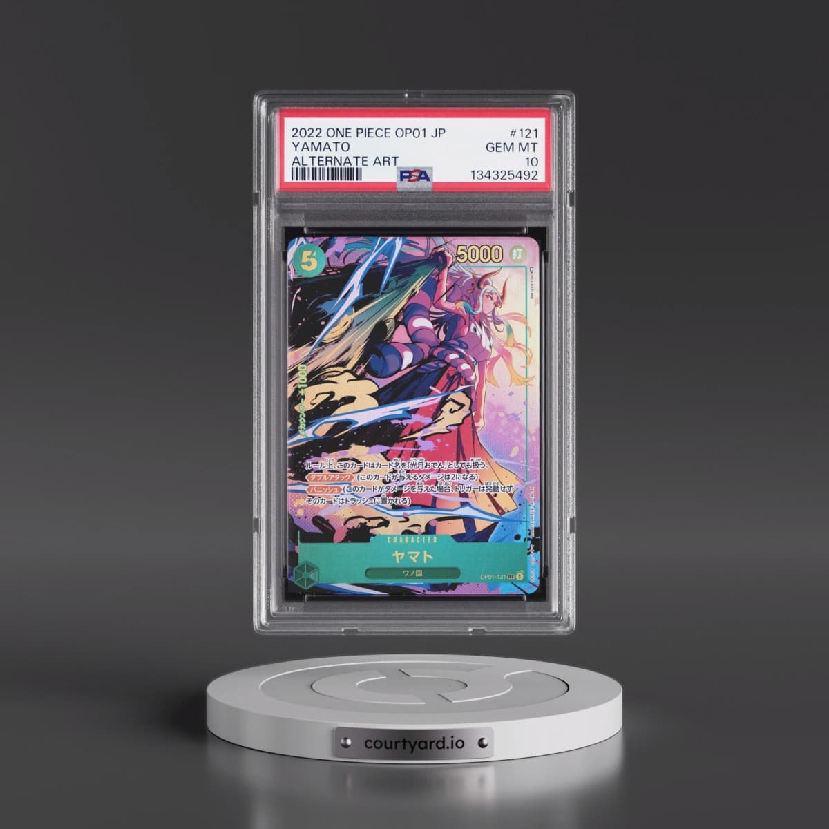 2022 One Piece Japanese OP01-Romance Dawn #121 Yamato - Alternate Art (PSA 10 GEM MINT)