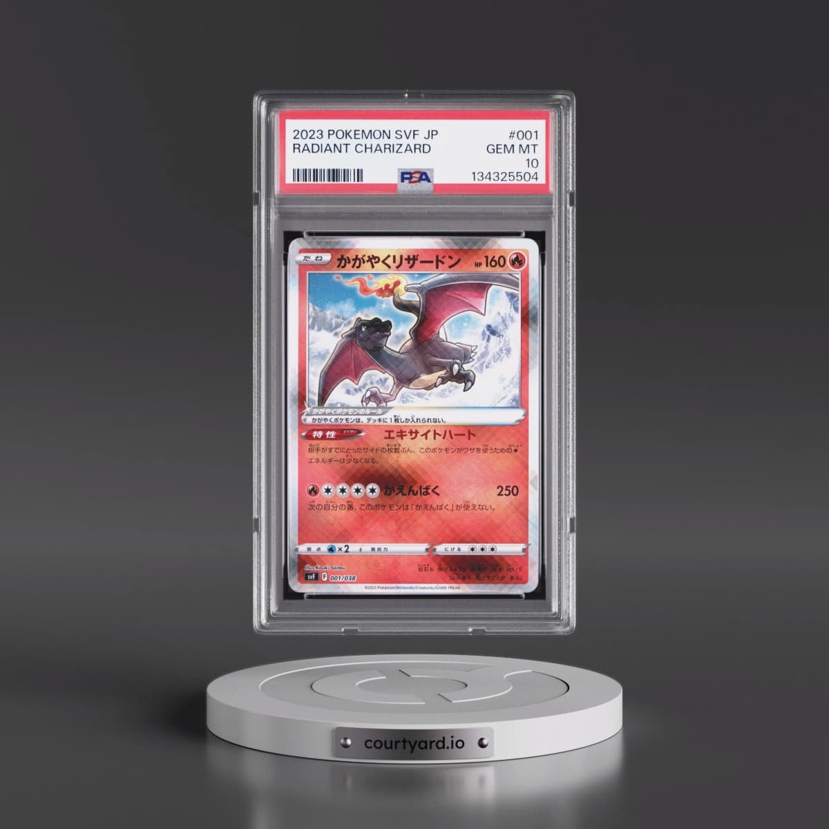 2023 Pokémon Svf-Ruler of the Black Flame Deck Build Box #001 Radiant Charizard - Holo (PSA 10 GEM MINT)