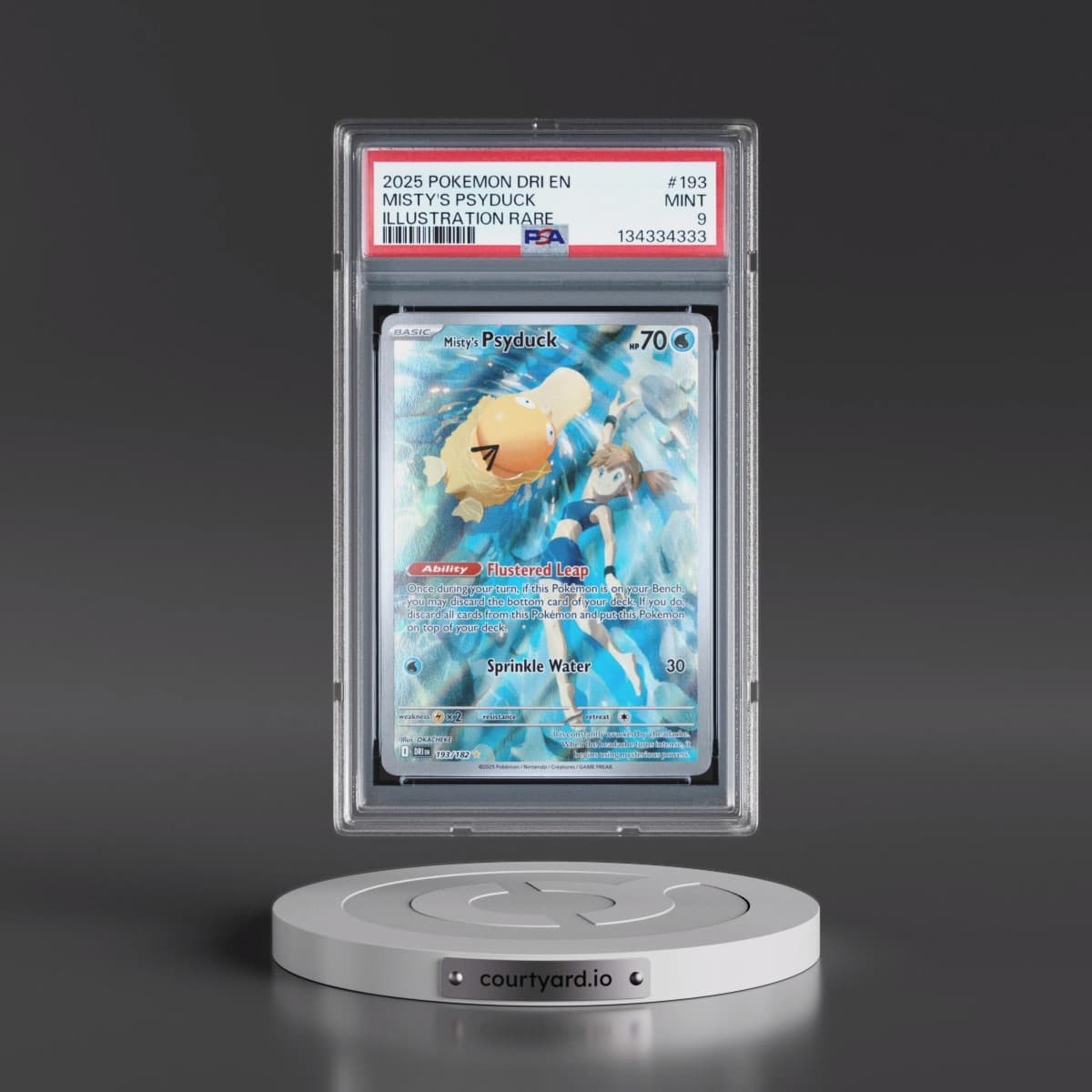 2025 Pokémon Dri EN-Destined Rivals #193 Misty's Psyduck - Illustration Rare (PSA 9 MINT)