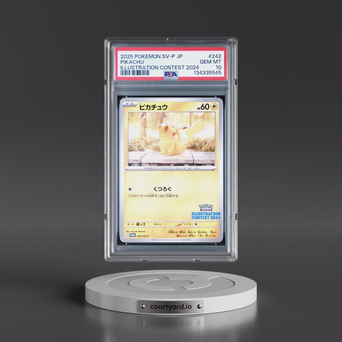 2025 Pokémon SV-P Promo #242 Pikachu - Illustration Contest 2024 (PSA 10 GEM MINT)