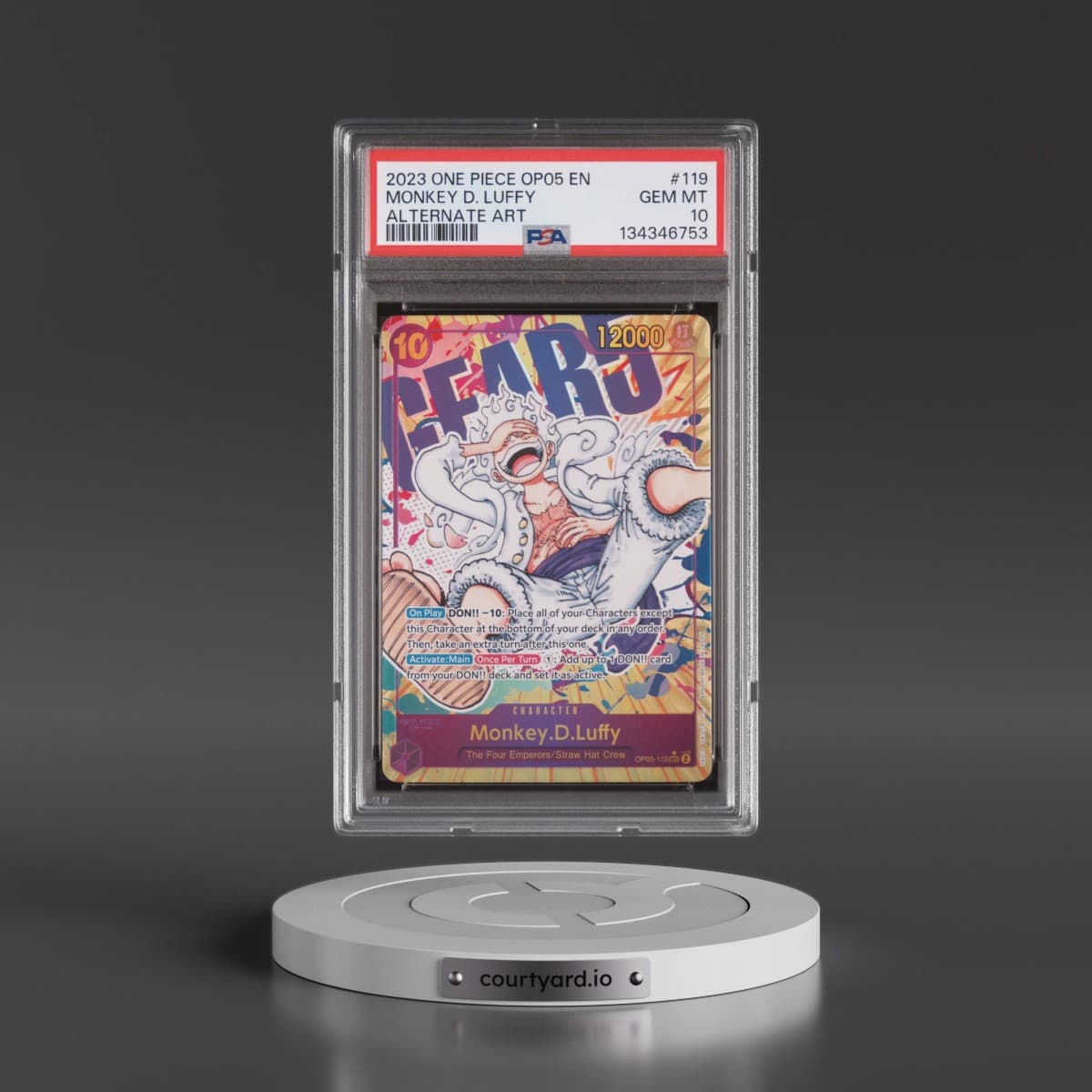 2023 One Piece Awakening of the New Era #119 Monkey D. Luffy - Alternate Art (PSA 10 GEM MINT)