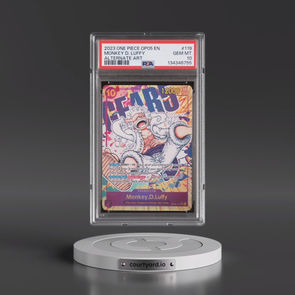 2023 One Piece Awakening of the New Era #119 Monkey D. Luffy - Alternate Art (PSA 10 GEM MINT)