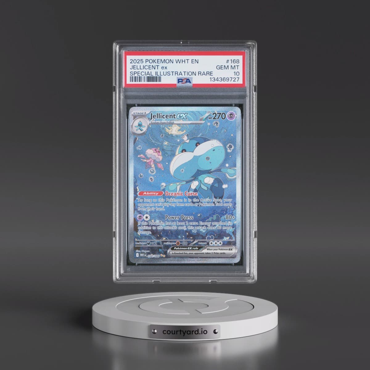 2025 Pokémon Wht EN-White Flare #168 Jellicent EX - Holo Special Illustration Rare (PSA 10 GEM MINT)