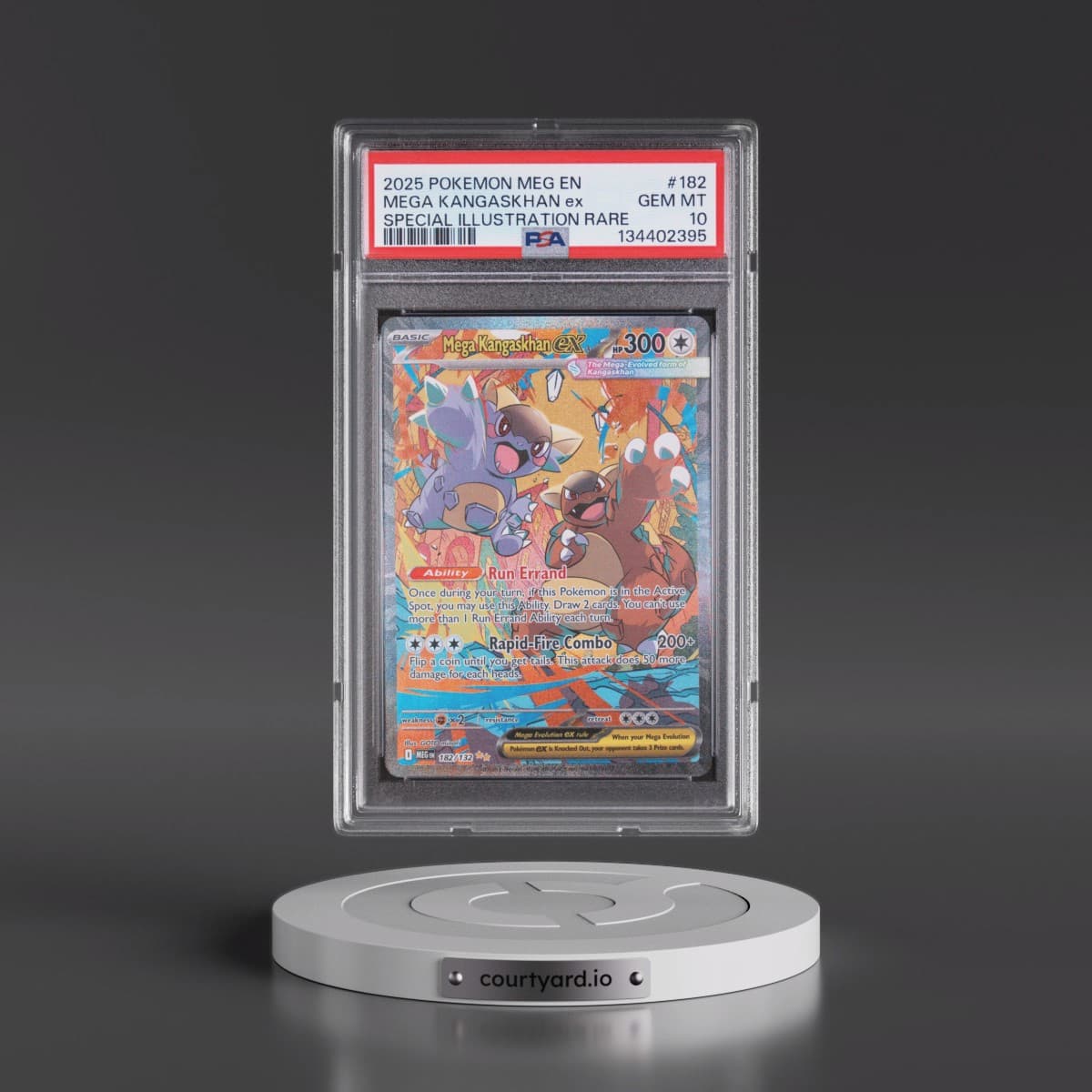 2025 Pokémon Meg EN-Mega Evolution #182 Mega Kangaskhan EX - Holo Special Illustration Rare (PSA 10 GEM MINT)