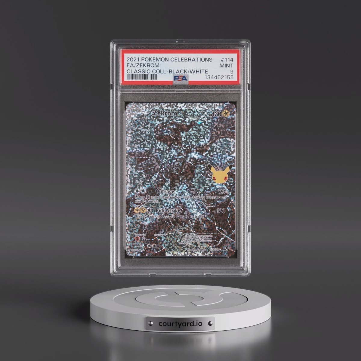 2021 Pokémon Celebrations Classic Collection #114 Zekrom - Full Art (PSA 9 MINT)