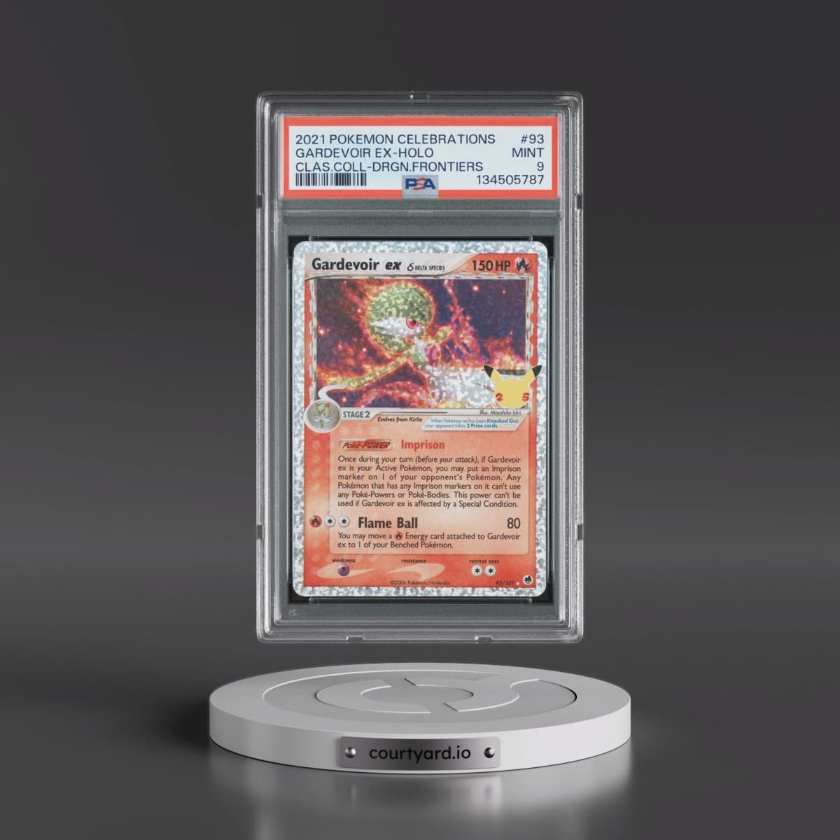 2021 Pokémon Celebrations Classic Collection #93 Gardevoir EX - Holo Holo (PSA 9 MINT)
