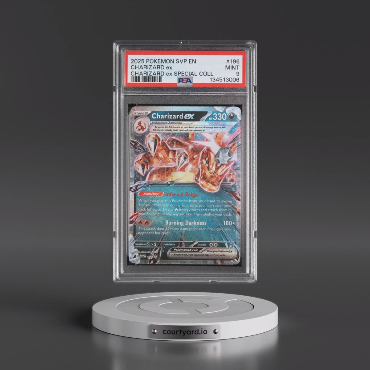 2025 Pokémon Svp EN-SV Black Star Promo #196 Charizard EX - Holo Charizard EX Special Collection (PSA 9 MINT)