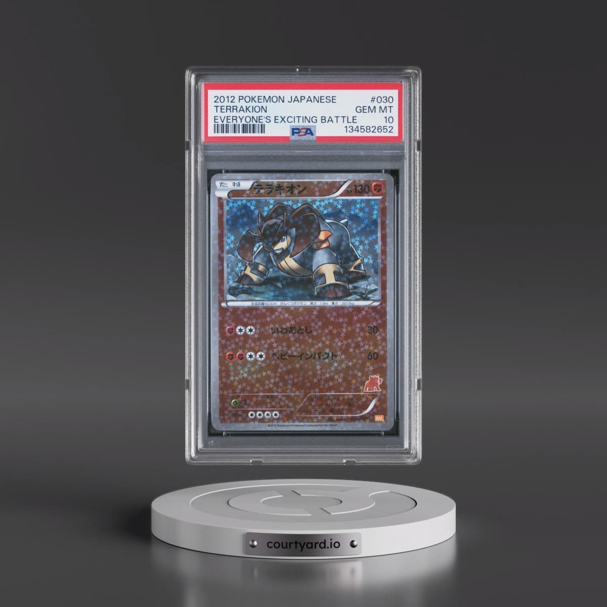 2012 Pokémon Everyone's Exciting Battle #030 Terrakion (PSA 10 GEM MINT)