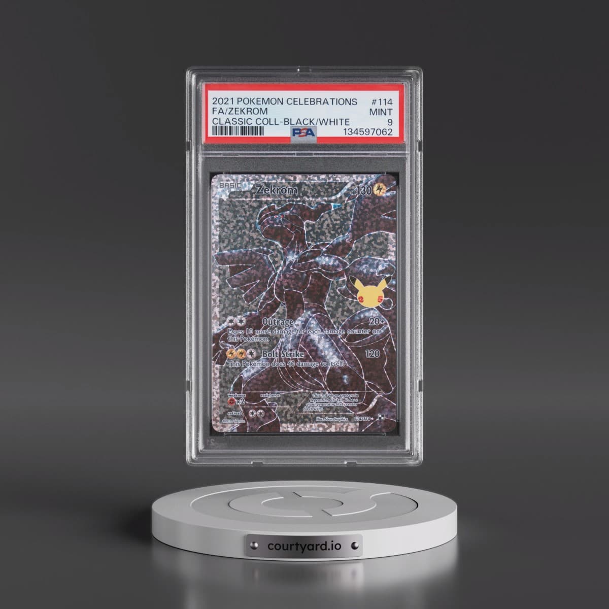 2021 Pokémon Celebrations Classic Collection #114 Zekrom - Full Art (PSA 9 MINT)