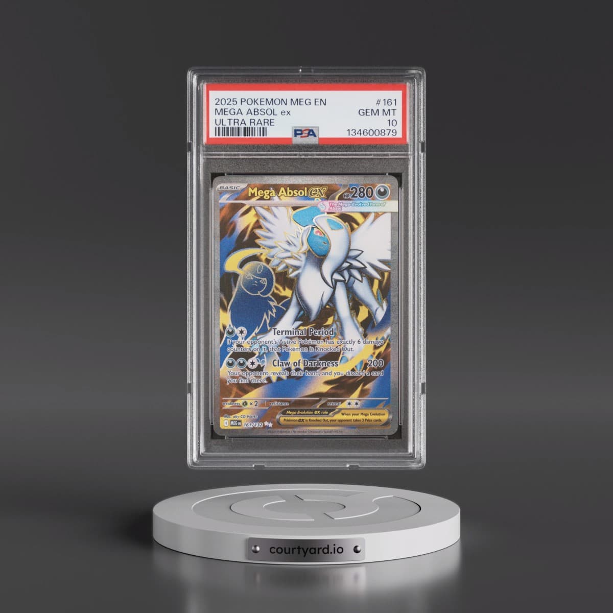 2025 Pokémon Meg EN-Mega Evolution #161 Mega Absol EX - Holo Ultra Rare (PSA 10 GEM MINT)