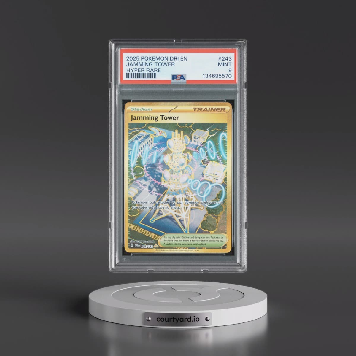 2025 Pokémon Dri EN-Destined Rivals #243 Jamming Tower - Hyper Rare (PSA 9 MINT)