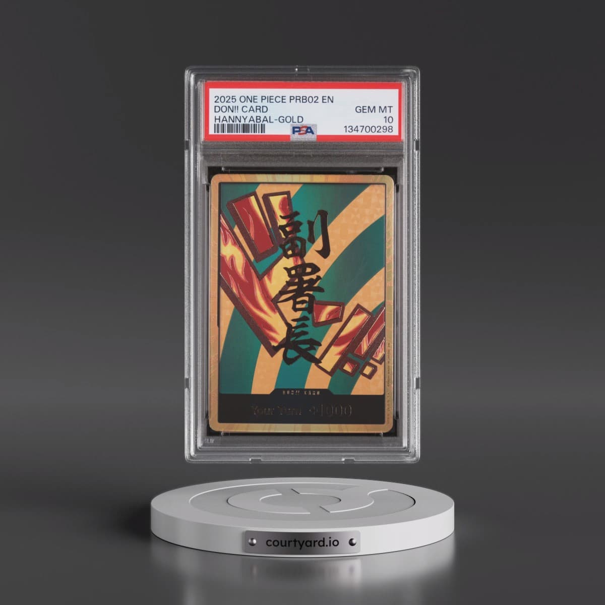 2025 One Piece PRB02-Premium Booster -One Piece Card the Best- Vol.2 Don!! Card - Hannyabal-Gold (PSA 10 GEM MINT)