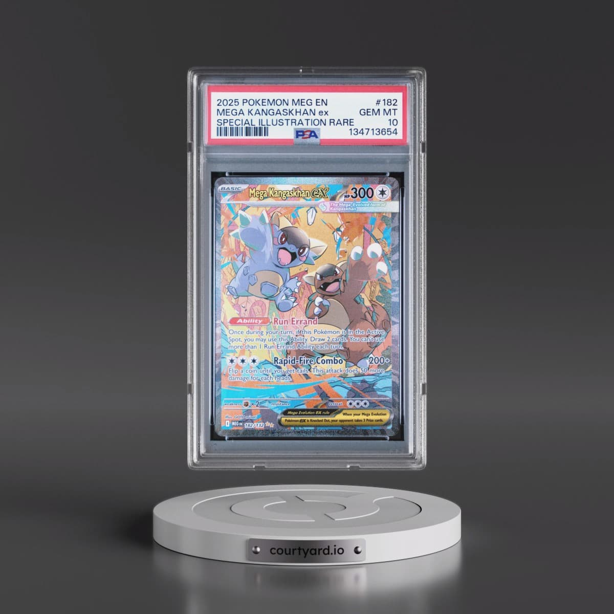 2025 Pokémon Meg EN-Mega Evolution #182 Mega Kangaskhan EX - Holo Special Illustration Rare (PSA 10 GEM MINT)