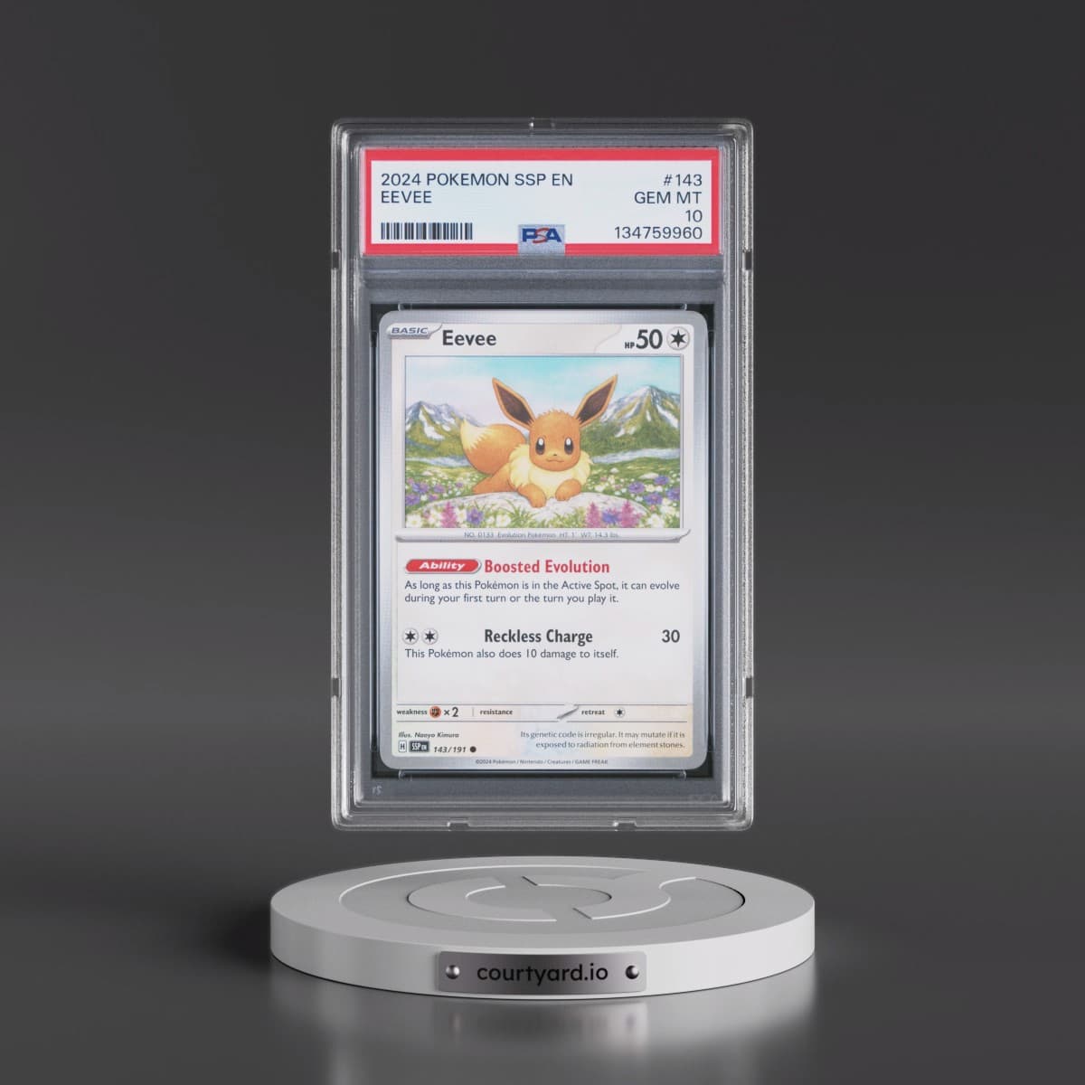 2024 Pokémon Ssp EN-Surging Sparks #143 Eevee (PSA 10 GEM MINT)