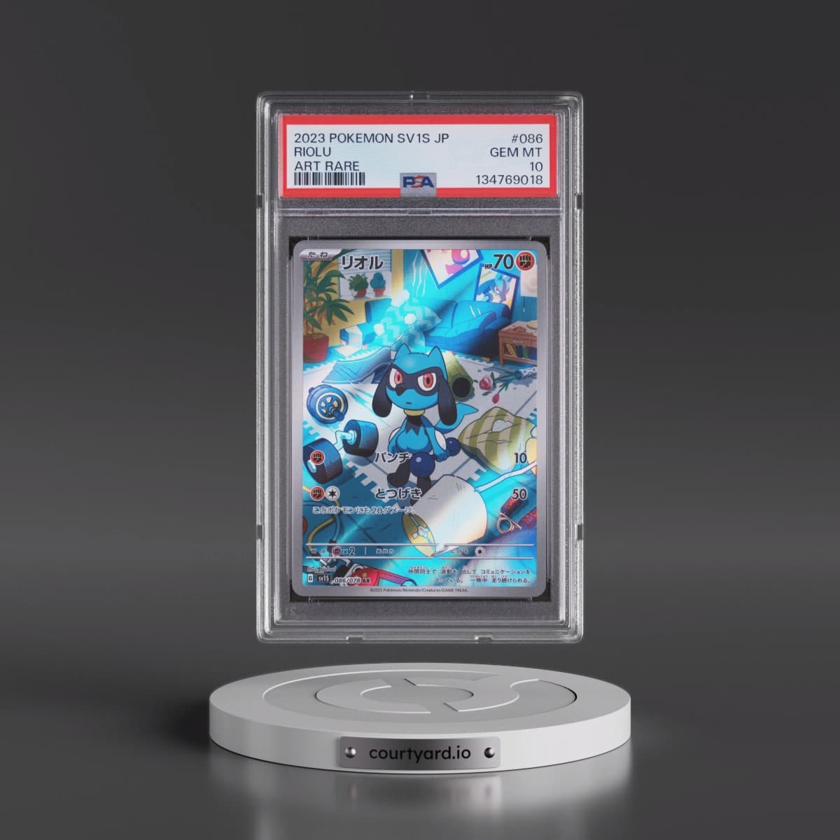 2023 Pokémon Sv1s-Scarlet EX #086 Riolu - Art Rare (PSA 10 GEM MINT)