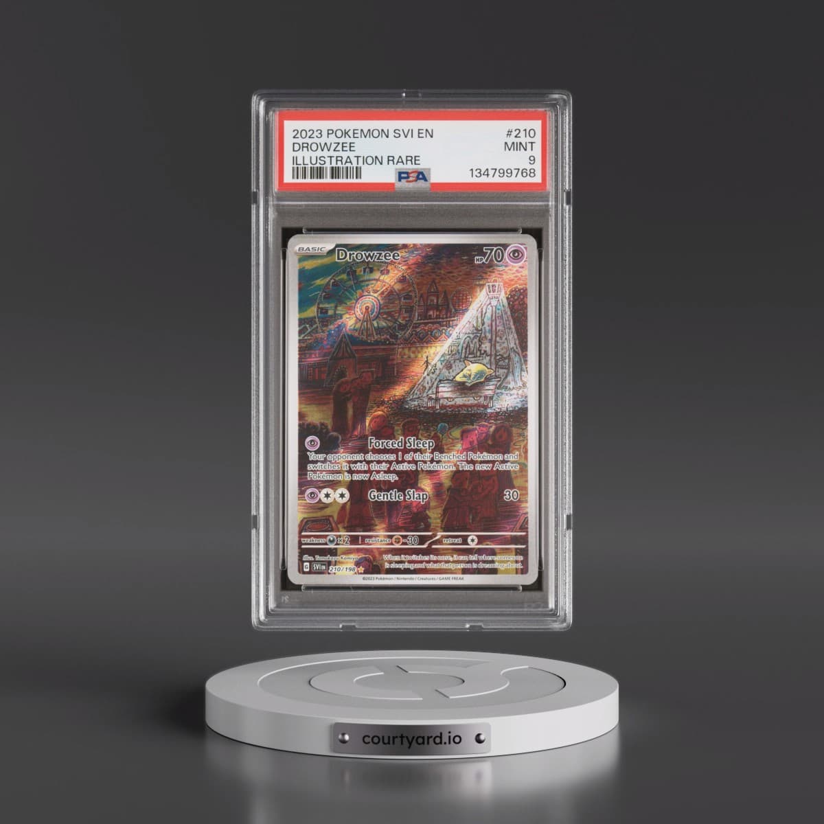 2023 Pokémon Svi EN-Scarlet & Violet #210 Drowzee - Illustration Rare (PSA 9 MINT)