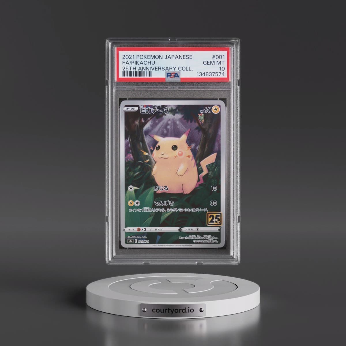 2021 Pokémon 25th Anniversary Collection #001 Pikachu - Full Art (PSA 10 GEM MINT)